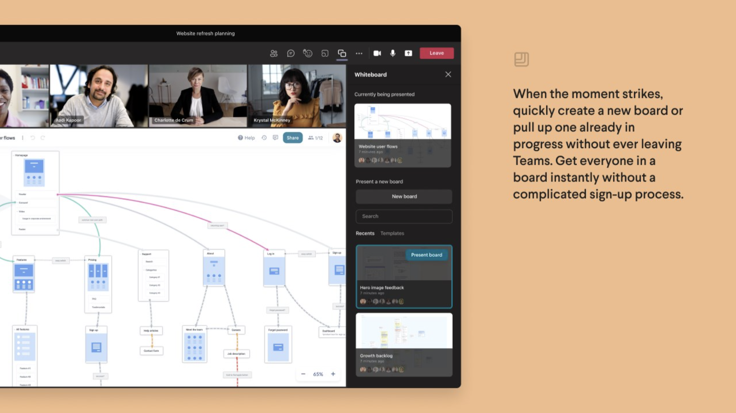 screenshot of Frameable Whiteboard